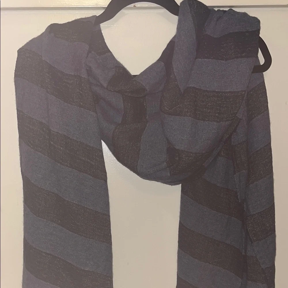 Scotch & Soda made in Italy Men's Striped Scarf - blue & navy preowned